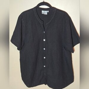 Hot Cotton Marc Ware Button Front Elevated Basic Tunic, XL